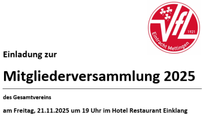 Einladung zur Mitgliederversammlung 2025 (07.10.2025)