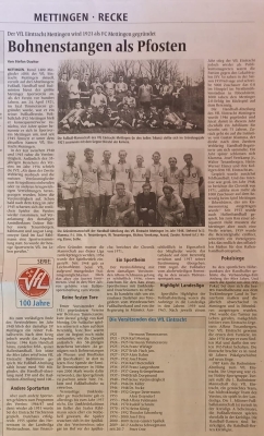 1921 als FC Mettingen gegründet