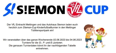 S!emon Cup: Einladung zum Turnier-Wochenende