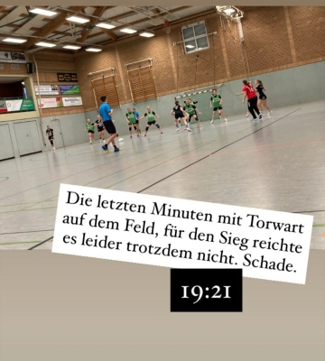 knappe Niederlage für die 1. DAMEN