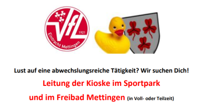Stellenausschreibung Kiosk: Freibad und VfL gehen gemeinsame Wege (27.02.)